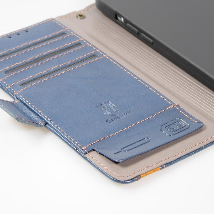 Immagine prodotto PhoneLook Etui cuir Flip Wallet en cuir véritable avec stripe design et compartiment à cartes (Apple iPhone 13 Pro Max)