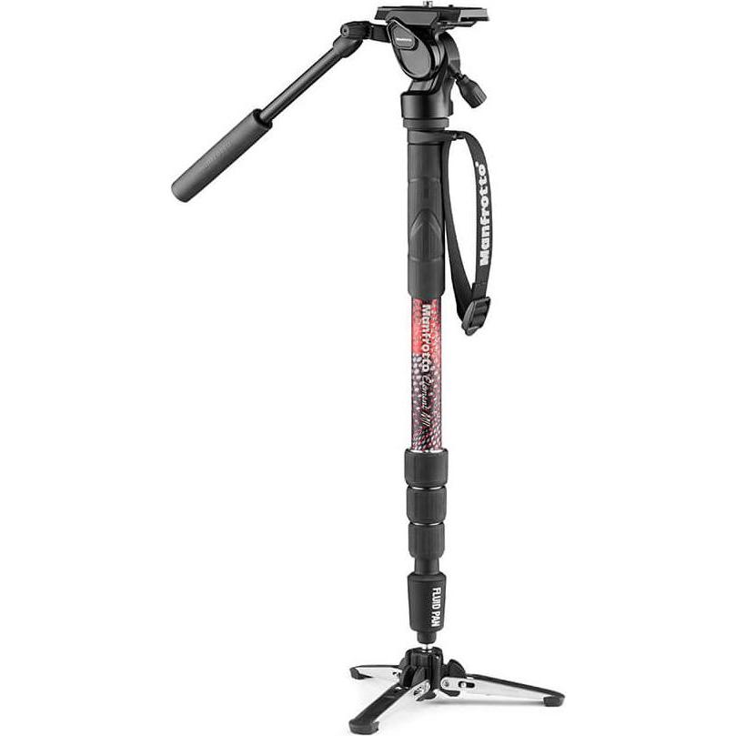 Manfrotto Kit monopiede video Element MII (Metallo), Treppiede, Nero