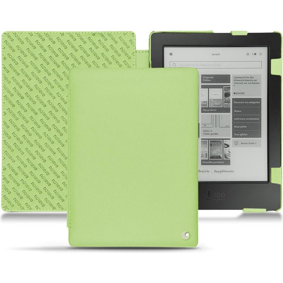 Noreve Lederschutzhülle horizontal (Aura H2O), eReader Zubehör, Grün