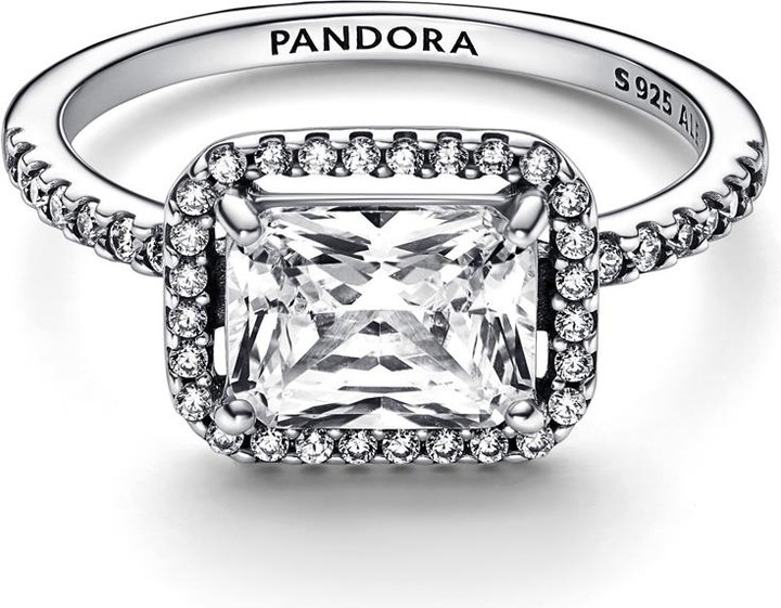 Immagine prodotto Pandora Anello aureola rettangolare scintillante (60, 925 Argento)