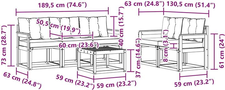 Produktbild vidaXL Outdoor-Sofa