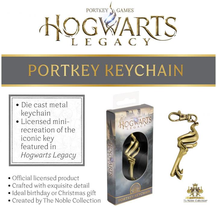 Actual product image Noble Collection Harry Potter Metal Keychain Hogwarts Legacy Portkey 14 cm