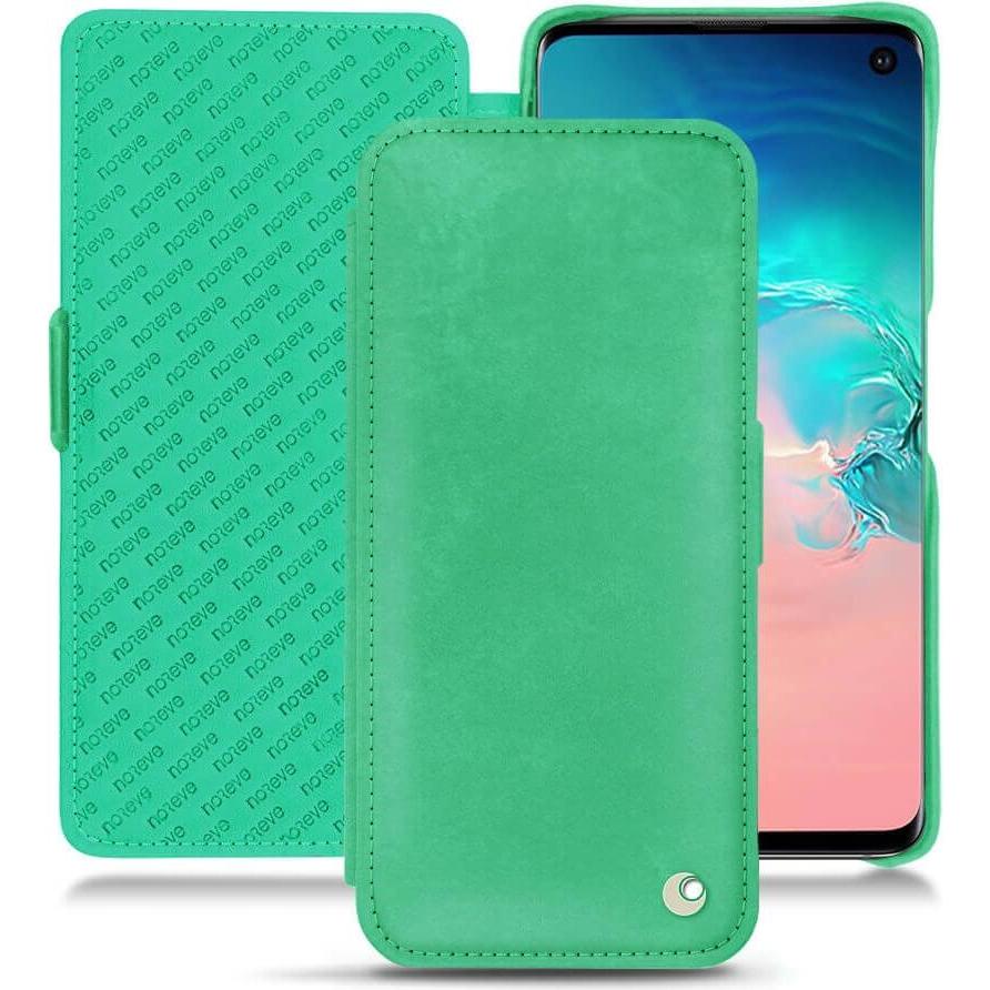 Noreve Lederschutzhülle horizontal (Samsung Galaxy S10e), Smartphone Hülle, Grün