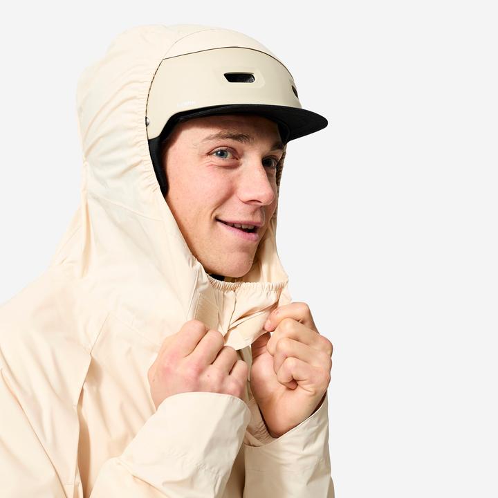 Produktbild Btwin Fahrrad Regenponcho City 540 Sichtbarkeit bei Nacht khaki/beige (XXL)