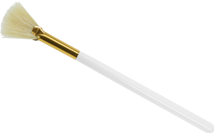 Immagine prodotto Pennello per maschera a ventaglio, bianco, setola naturale, lunghezza 20 cm