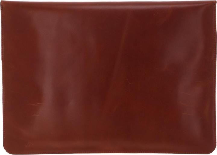 Actual product image Buckle & Seam Leather Laptop Sleeve Terra Cognac (15")