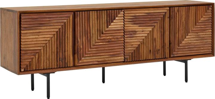 Produktbild FineBuy Lowboard Sheesham Braun (33 x 140 x 54 cm)