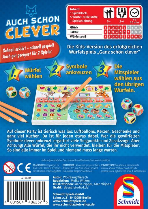 Energie-Label Schmidt Spiele Auch schon Clever (Deutsch)