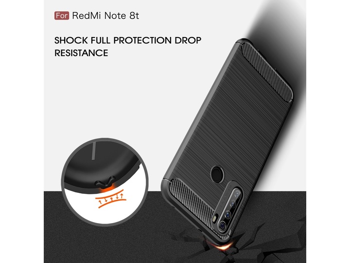 Immagine prodotto Screenguard Xiaomi Redmi Note 8T Cover Carbon Brushed Soft TPU (Xiaomi Redmi Note 8T)