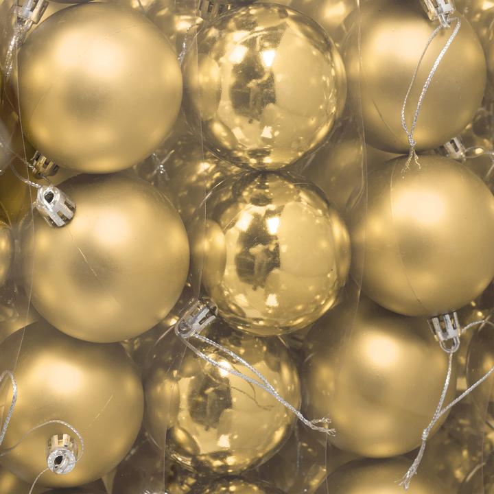 Actual product image Relaxdays - Weihnachtskugeln 50er Set, Gold/ Silber, 7 x 6 cm (50 -part)
