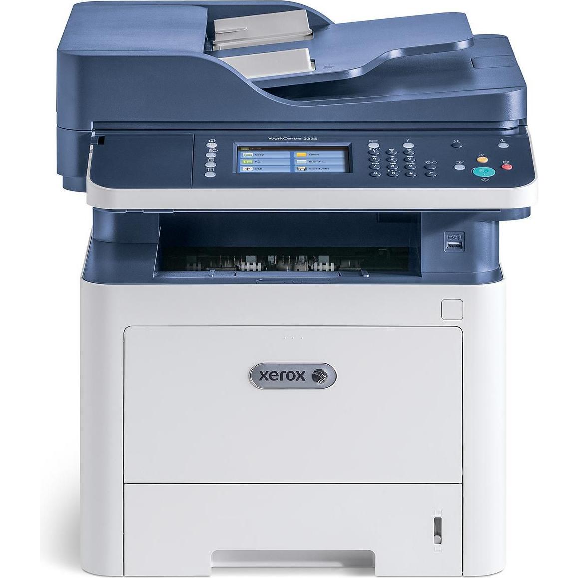 Xerox 3335V/DNI WorkCentre (Laser, Schwarz-Weiss), Drucker, Blau, Weiss