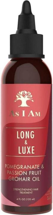 Actual product image As I Am LONG AND LUXE pomegranate & passion fruit grohair oil 120 ml (120 ml, Liquid shampoo)