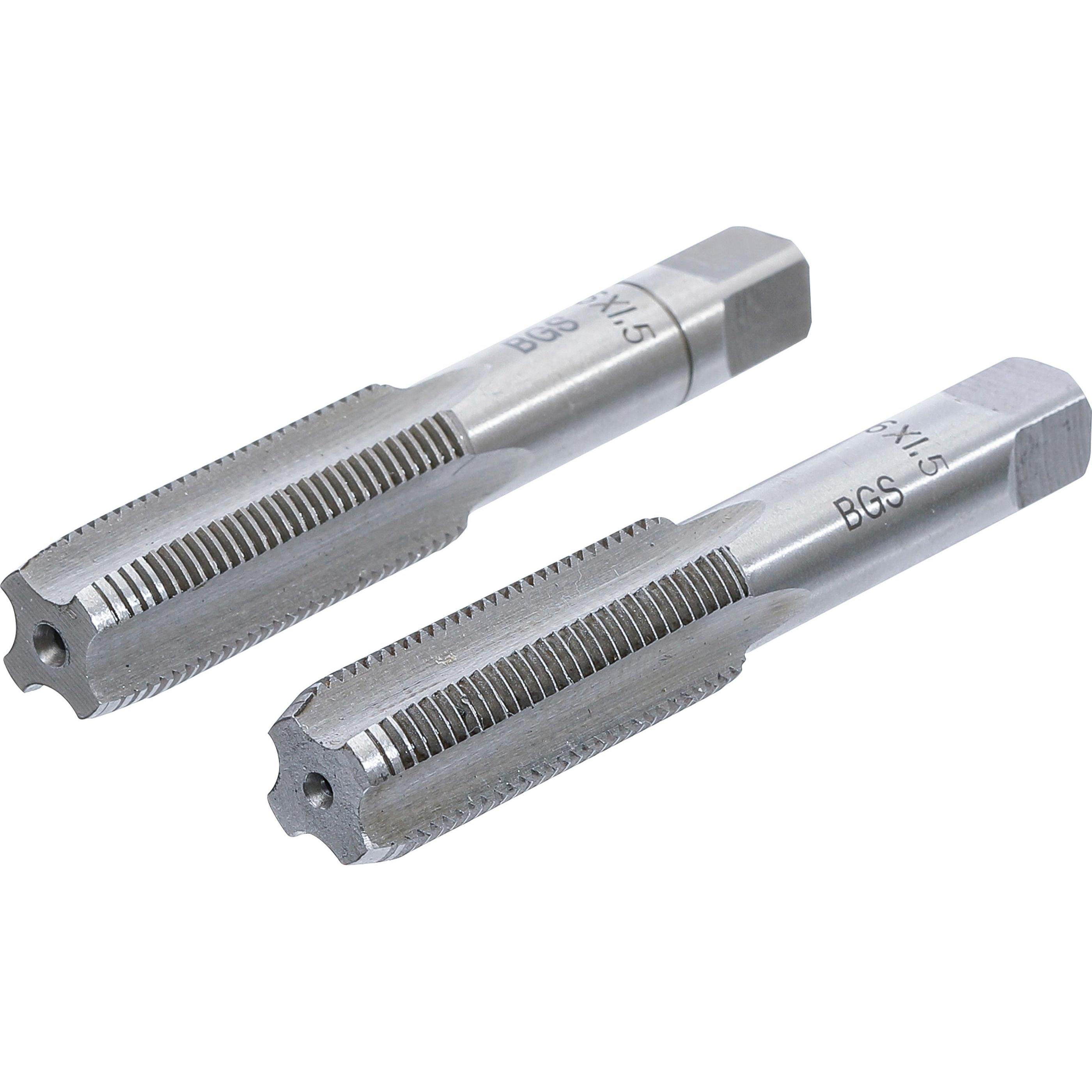 BGS, Gewindeschneider + Gewindebohrer, Gewindebohrer Vor- und Fertigschneider M16 x 1,5 mm 2-tlg.