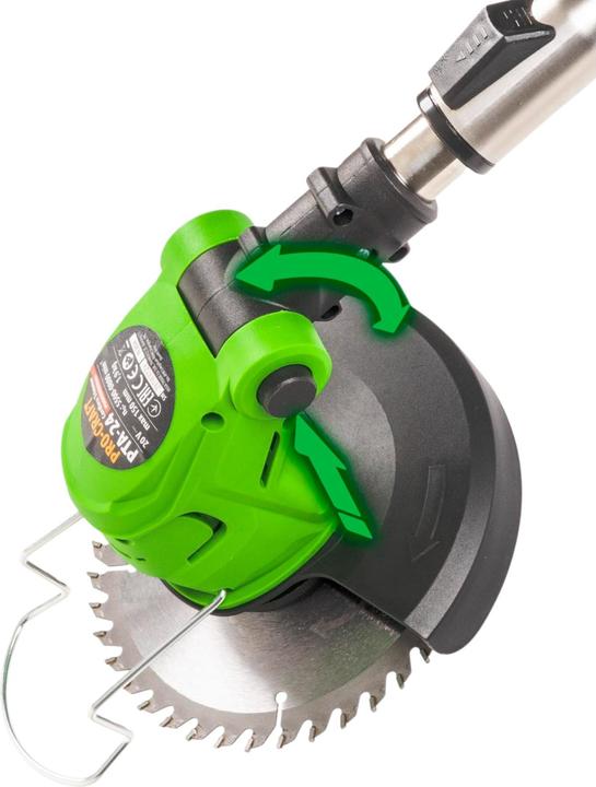 Produktbild Procraft PTA24 Akku Trimmer 20 V 150 mm + 2x Akku 2,0 Ah + Ladegerät (Kunststoffmesser, Metallschneideblatt)