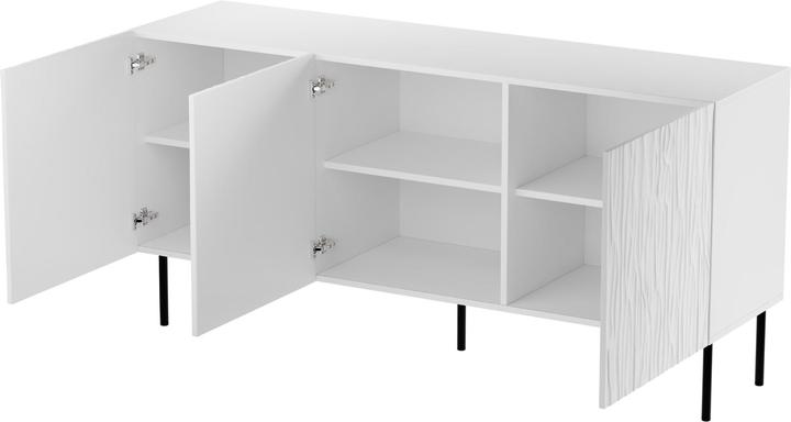 Image du produit Cama JUNGLE Coffre 152x40.5x74.5 blanc mat + pieds noirs (152 x 42 x 74.5 cm)