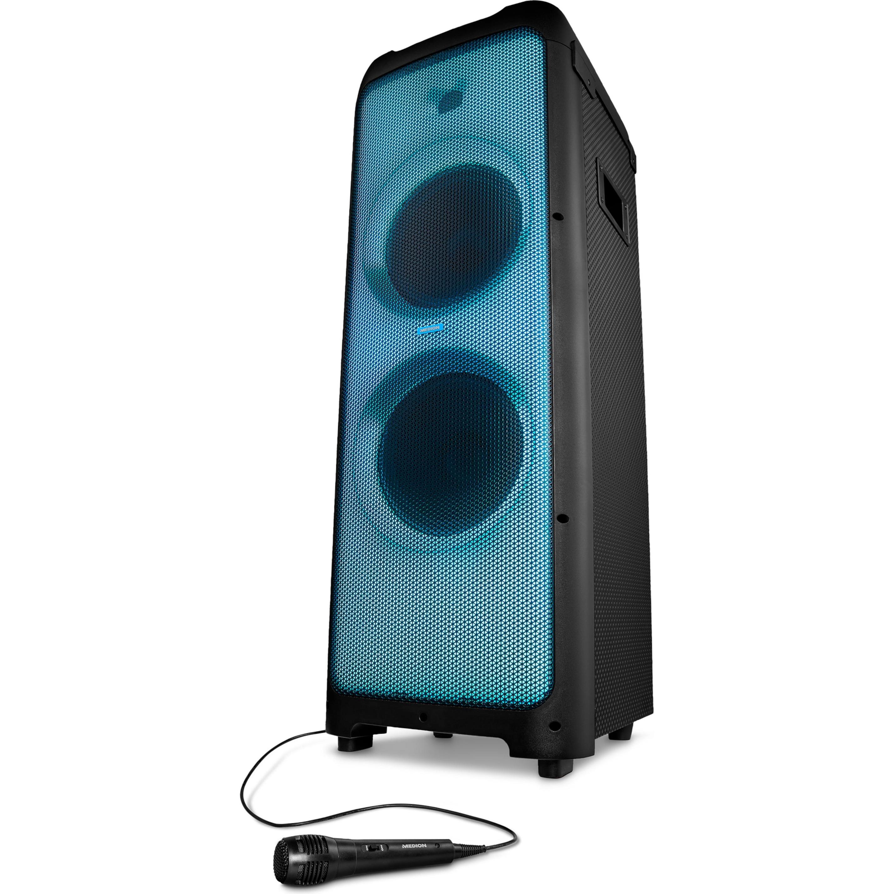 Medion LIFE X61200 Partylautsprecher, Bluetooth-Soundsystem, LED-Frontpanel mit spektakulärer & mehrfarbi (Netzbetrieb),...