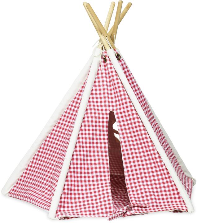 Actual product image Vilac Mini teepee tent Vichy red