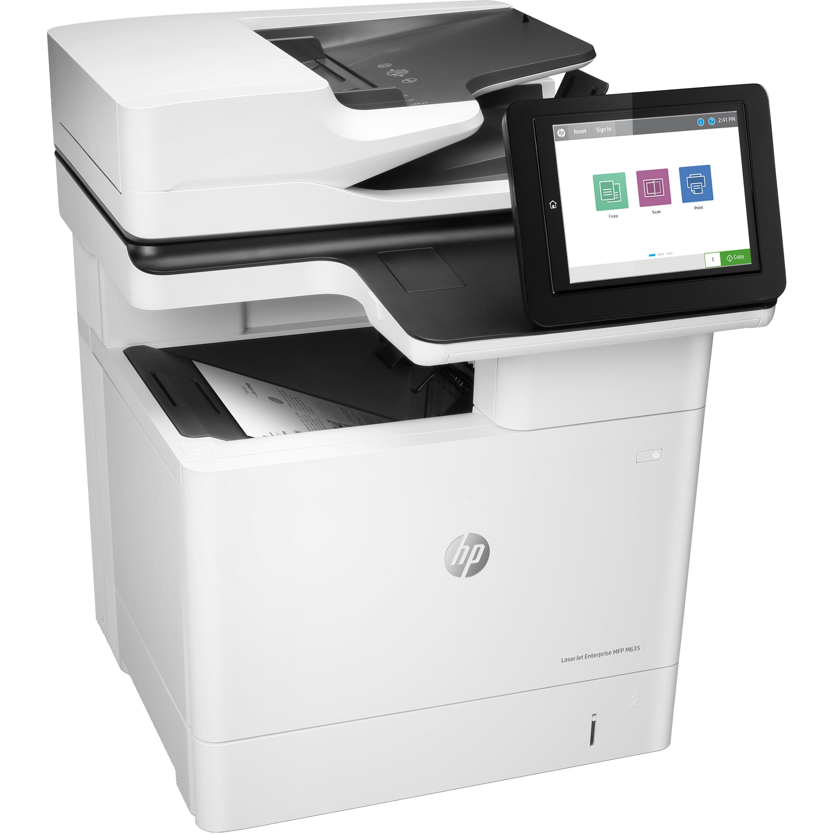 HP LaserJet Enterprise MFP M635h (Laser, Schwarz-Weiss), Drucker, Weiss