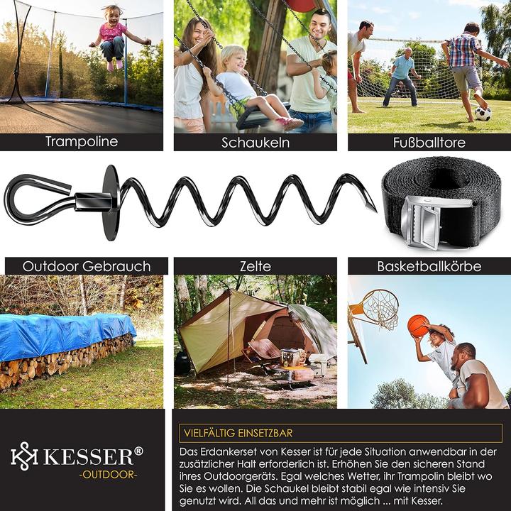 Image du produit Kesser 9er-Set Bodenanker für Trampolin