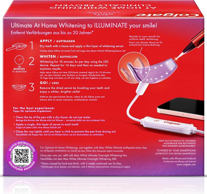 Actual product image Colgate Max White Ultim Whitening Kit (Bleaching LED light)