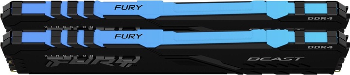 Actual product image Kingston FURY Beast RGB (2 x 16GB, 3600 MHz, DDR4-RAM, DIMM)