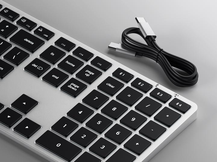 Produktbild Satechi Slim X3 Multisync Backlit Alu BT Keyboard (Mac) (CH, Kabelgebunden, Kabellos)