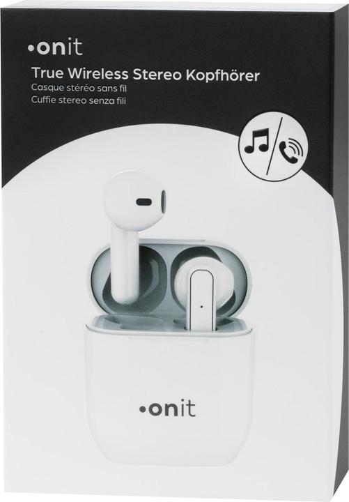 Actual product image Onit True Wireless In-Ear Headphones Entry White (No noise cancellation, 3 h, Wireless)