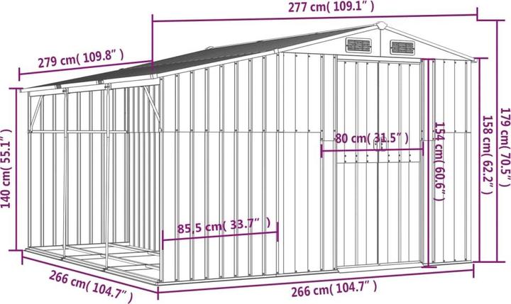 Produktbild vidaXL Gartenhaus