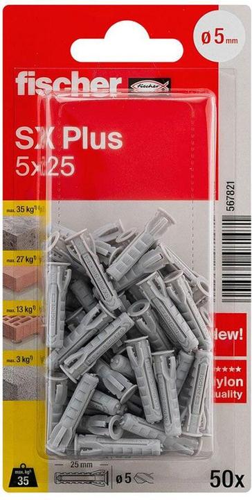 Produktbild Fischer 90868 Unidübel UX 6X35 R NV (50 Stk.)