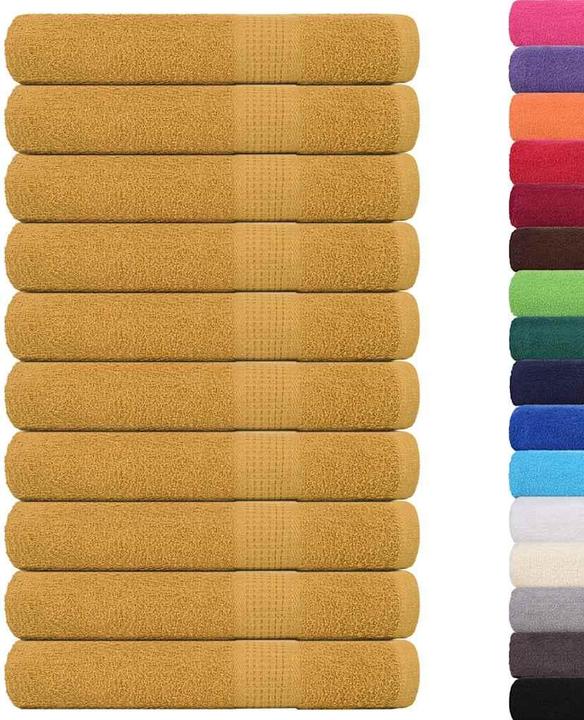 Image du produit vidaXL Serviettes 10 pcs. Golden 100x200 cm 360 g/m² 100% coton Serviette de plage (100 x 200 cm)