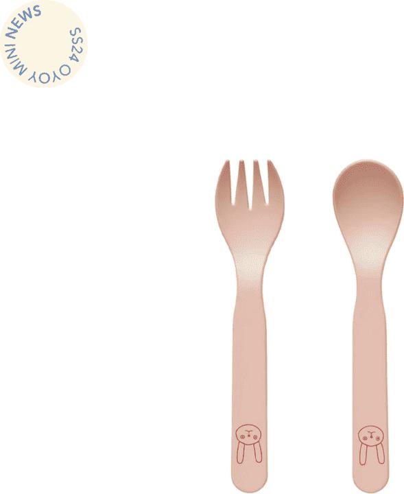 Actual product image OYOY Mini Children's cutlery set Pullo pink