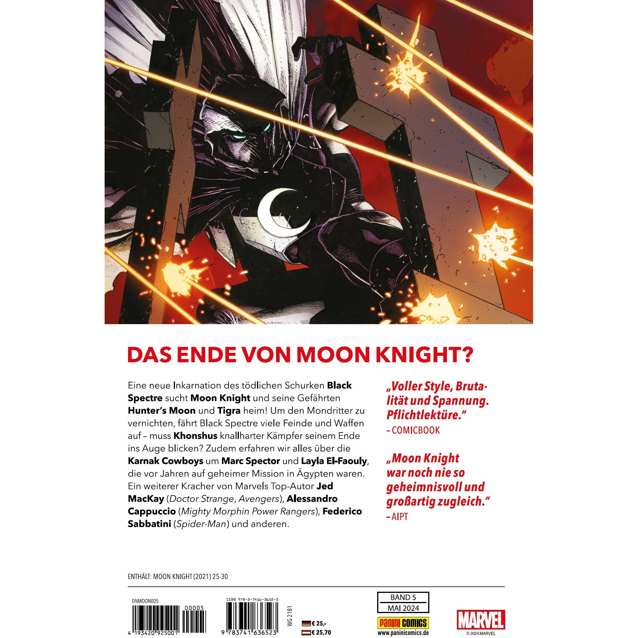 Thumbnail - Moon Knight: Wächter der Nacht, Belletristik von Jed MacKay, Federico Sabbatini, Alessandro Cappuccio, Robert Syska, Ale...
