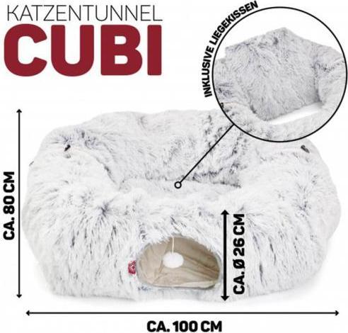 Actual product image CanadianCat eckiger Katzentunnel Cubi Dunkelgrau (Cat tunnel)