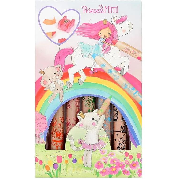 Thumbnail - Depesche, Malstifte, Princess Mimi - Coloured Pencils & sharpener - ( 0412181 ) (Mehrfarbig, 5 x)
