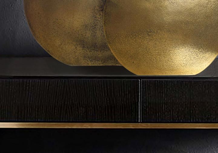 Produktbild FineBuy Vase 2er Set Blumenvase Aluminium Tischvase Dekovase Modern Rund (2x)