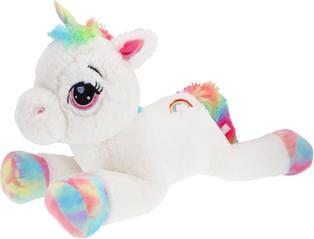 Immagine prodotto Pluchiez Unicorno peluche bianco sdraiato 80 cm