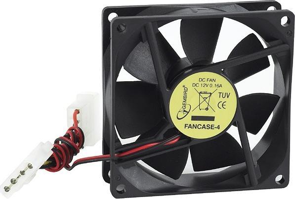 Actual product image Gembird FANCASE-4 Fan for PC case with 4 pin power connector (80 mm, 1 x)