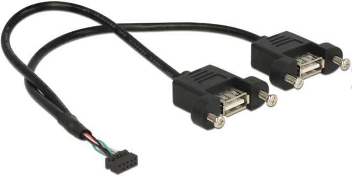 Immagine prodotto Delock Pin USB 2.0/ 2 x USB 2.0 Type-A, 28 AWG, /s (0.25 m)