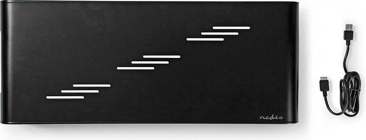 Image du produit Nedis ERGOMFSU3400BK - Ergonomický Multifunkční Stojan | Rozbočovač USB 3.0 | 4portový | Černý