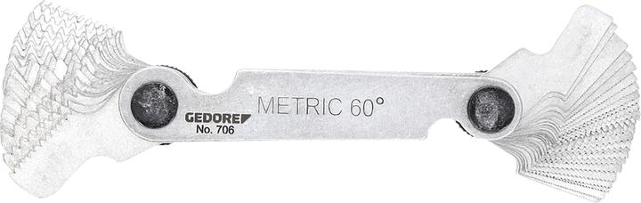 Actual product image Gedore Gewindelehre, 52 Blätter, Für metrische und Whitworth-Gewinde, Gut lesbare Grössen (7 cm)