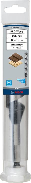 Actual product image Bosch Professional Zubehör PRO Wood Wood auger bit, 30 x 95 x 160 mm (11.1 mm)