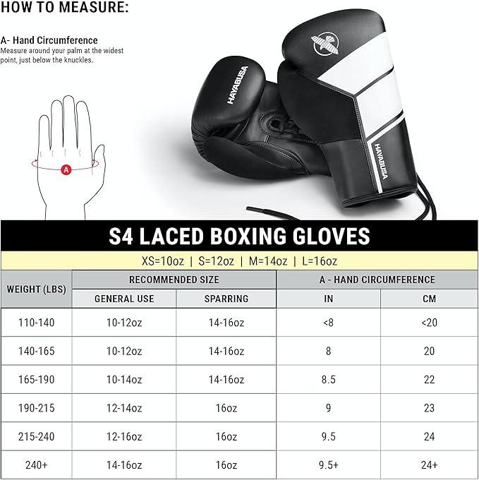 Image du produit Hayabusa S4 Lace Up (10 OZ, Taille unique)