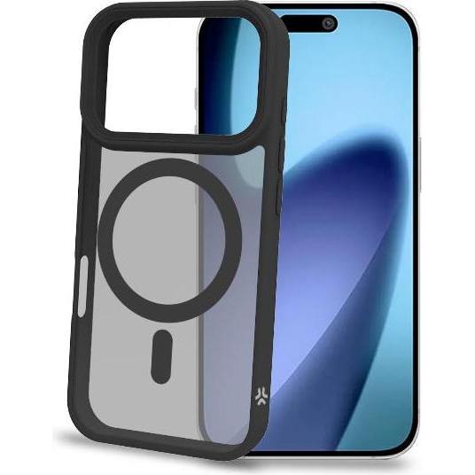 Celly Trasparente/Nero Cover Magmatt, Transparent Schwarz, Kompatibel Mit (Apple Iphone 17 Pro Max), Cover Smartphone,