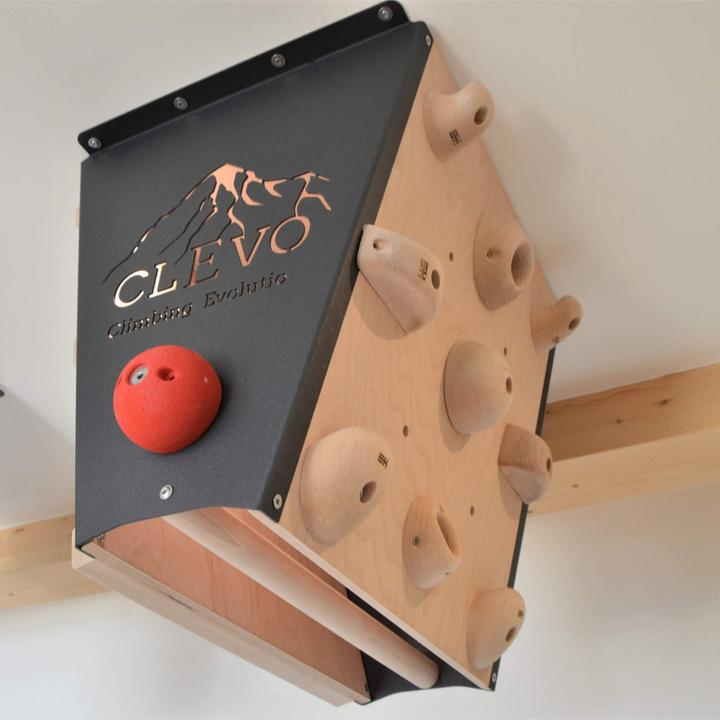 Actual product image Clevo Climbing CLEVO L: Deckenbefestigung Campusboard, Klettergriffe und Klimmzugstange
