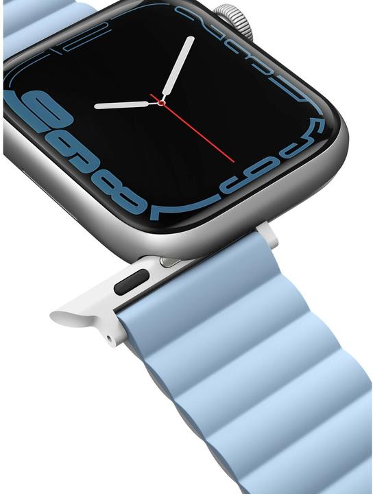 Actual product image Uniq pasek Revix Apple Watch Series 1/2/3/4/5/6/7/8/SE/SE2 38/40/41mm. Reversible Magnetic biały-nie (40 mm, Silicone, Stainless steel)