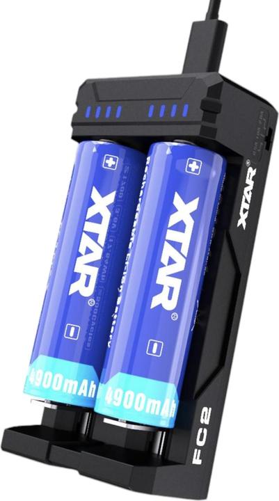 Image du produit Xtar FC2 Li-ion/Ni-MH Ladegerät (10440, 14500, 14650, 16340, 17335, 17500, 17670, 18350, 18490, 18500, 18650, 18700, 20700, 21700, 22650, 25500, 26650, A, AA, AAA, AAAA, C)