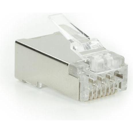 ACT CAT6A pass-through shielded modular RJ45 connector, Server Zubehör, Silber