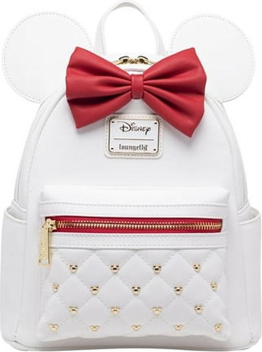 Actual product image Loungefly Minnie Mouse Bow Quilted Backpack