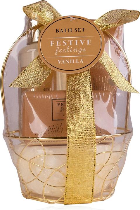 Immagine prodotto Accentra Set regalo FESTIVE FEELINGS in cestino rotondo in filo di ferro