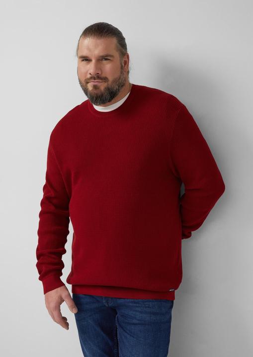 Produktbild s.Oliver Strickpullover Strukturmix-Pullover aus reiner Baumwolle (4XL)